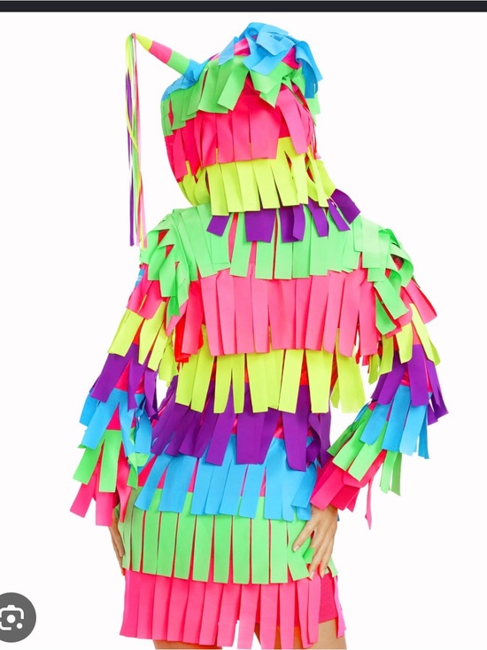 Tipsy Elves Other - Tipsy elves Women Neon Pinata Costume Hooded Dress - Multicolor